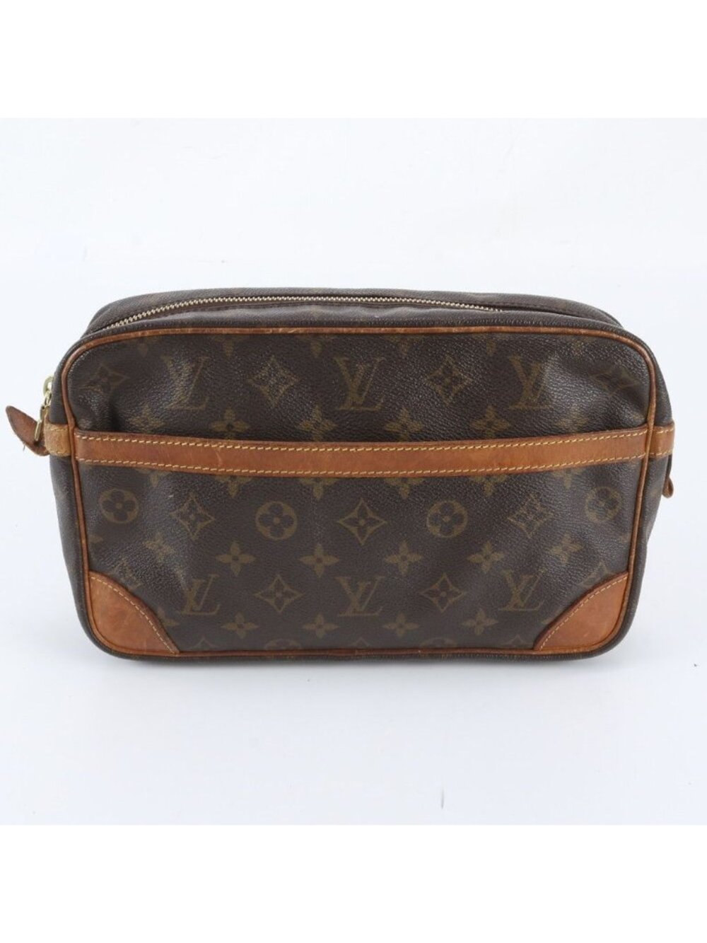 Louis Vuitton Monogram Leather Secondbag Clutch Pouch Business